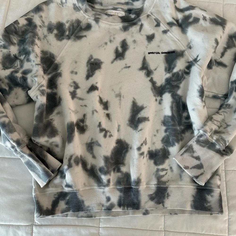 Spiritual Gangster Black and Gray Tie-Dye Sweatshirt - Picture 10 of 11